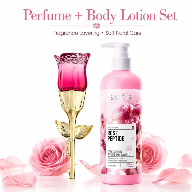 Rose Perfume & Body Lotion Set - Perfume Fragrance Lotion recension och pris