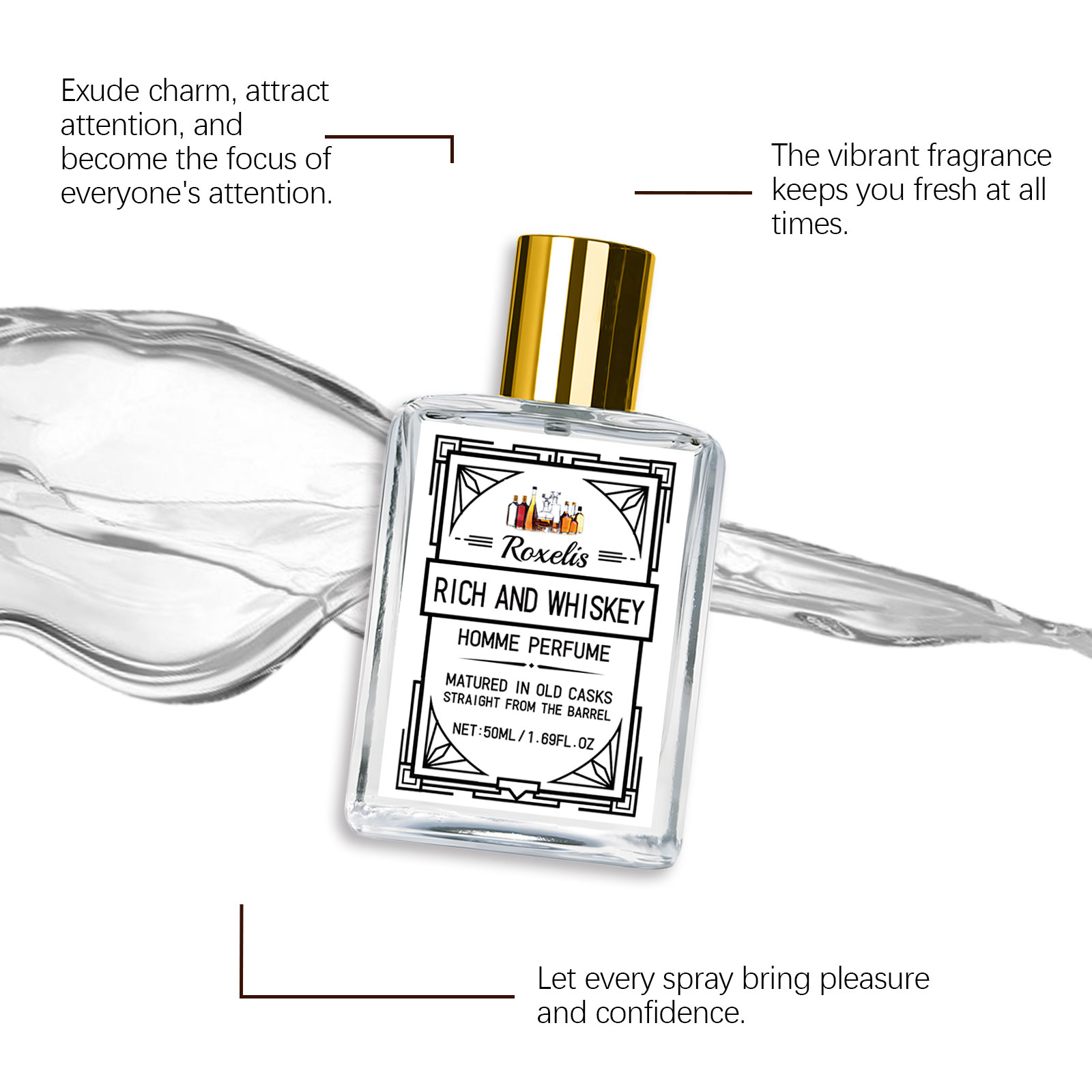 Roxelis 50ml Charm Whisky Men' - Perfume Fragrance Perfume recension och pris